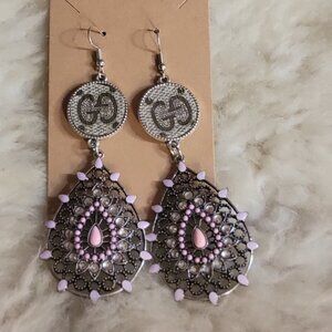 Upcycled authentic Designer GG earrings